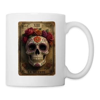 Halloween Sugar Skull Sugarskull Tarot - Tasse - Weiß - Rechts