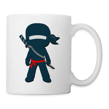 Ninja mit Schwert - Tasse - Weiß - Rechts