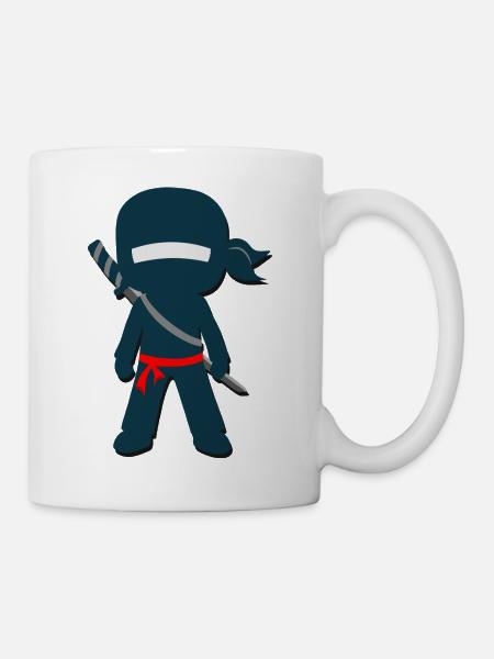 Ninja mit Schwert - Tasse - Weiß
