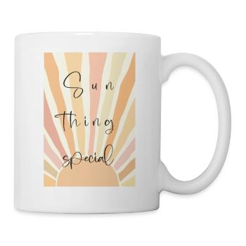 Sonnenstrahlen Special – Handlettering - Tasse - Weiß - Rechts