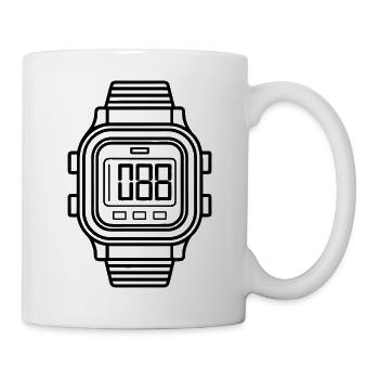 Digitale Armbanduhr - Tasse - Weiß - Rechts