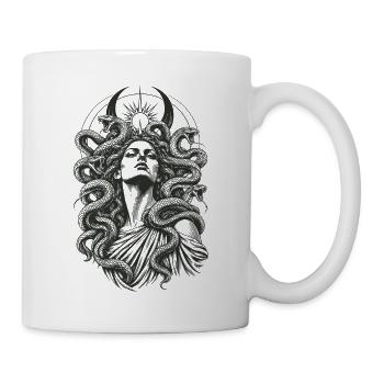 Medusa Schlangen Feminismus Gorgone Mythologie - Tasse - Weiß - Rechts