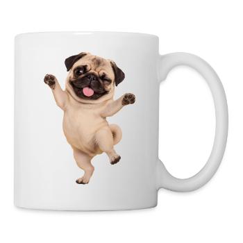 Mops Hund süßer Mops niedlicher Mops - Tasse - Weiß - Rechts