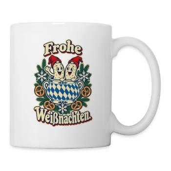 Frohe Weißnachten - Tasse - Weiß - Rechts