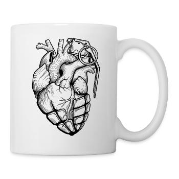 Anatomische grenade_coeur_ - Tasse - Weiß - Rechts