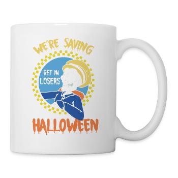 Steig ein bei Losers Skull Drive Wir retten Halloween - Tasse - Weiß - Rechts