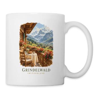 Grindelwald Schweiz Bergflucht - Tasse - Weiß - Rechts
