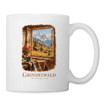 Grindelwald Vintage-Schweizer Charme - Tasse - Weiß - Rechts