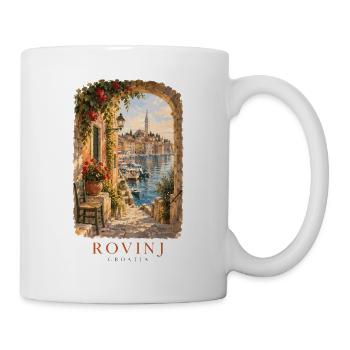 Rovinj Altstadt Adriatische Träume in Kroatien - Tasse - Weiß - Rechts
