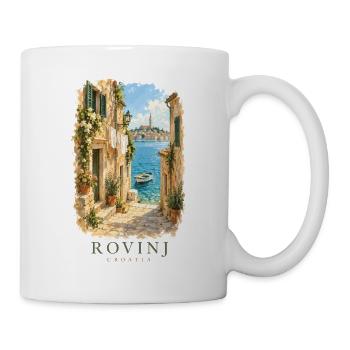 Rovinj Kroatien Sonnenblick auf das Meer - Tasse - Weiß - Rechts