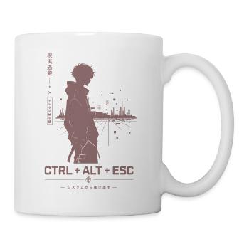 Ctrl Alt Esc Skyline Persona - Tasse - Weiß - Rechts