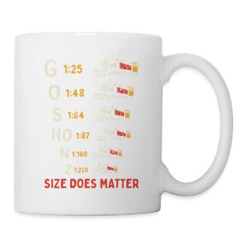Größenzug: Size Does Matter - Tasse - Weiß - Rechts