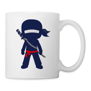 Ninja mit Schwert und Bandana - Tasse - Weiß - Rechts