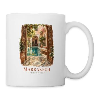 Marrakesch Marokko Vintage-Charme - Tasse - Weiß - Rechts