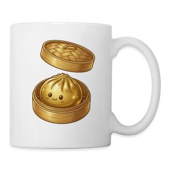 Süßer Dumpling im Bambuskorb – Kawaii Asia Food - Tasse - Weiß - Rechts
