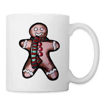 Scarfed Lebkuchen-Held - Tasse - Weiß - Rechts