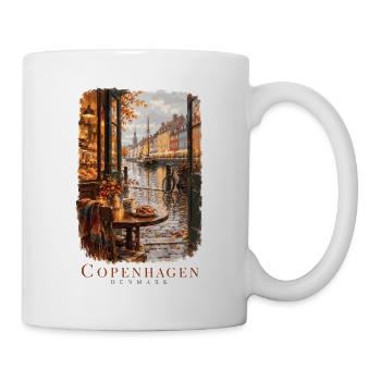 Kopenhagen, Dänemark Vintage-Charme - Tasse - Weiß - Rechts