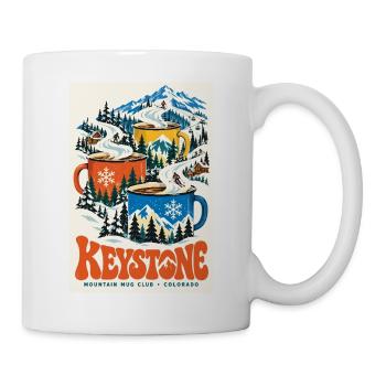 Entdecken Sie Keystone Colorado Retro Mountain Escape - Tasse - Weiß - Rechts