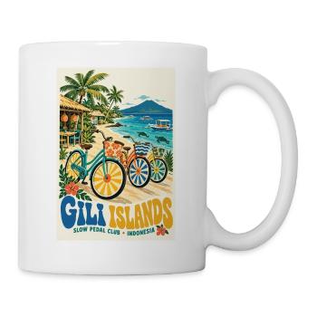 Erleben Sie Gili Islands Indonesien Retro Tropical - Tasse - Weiß - Rechts