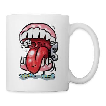 Klappergebiss - Tasse - Weiß - Rechts