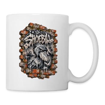 Shoebill – Graffiti-Wand - Tasse - Weiß - Rechts