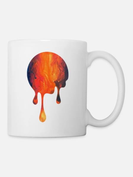 Tropfende Glutblüte - Tasse - Weiß