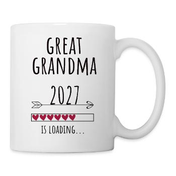 Pregnancy Announcement – Uroma 2027 Geschenk - Tasse - Weiß - Rechts