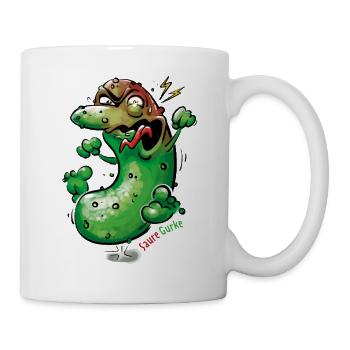 Saure Gurke - Tasse - Weiß - Rechts