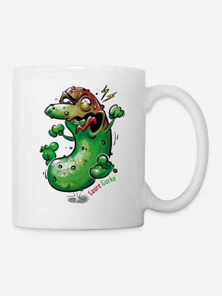 Saure Gurke - Tasse - Weiß