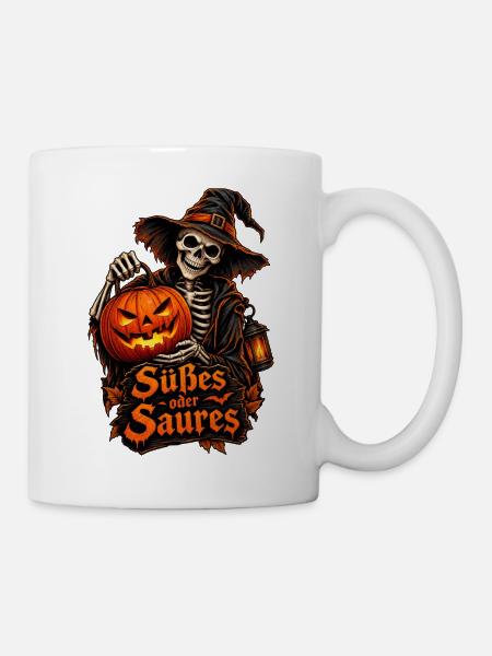 Süßes oder Saures Design - Tasse - Weiß