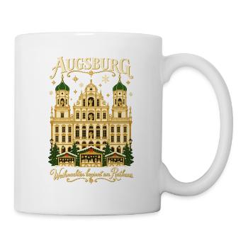 Augsburg Weihnachten am Rathaus - Tasse - Weiß - Rechts