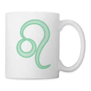 Löwen-Sternzeichen Pastellgrün - Tasse - Weiß - Rechts