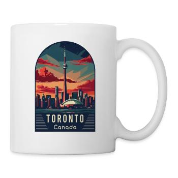 Erleben Sie lebendiges Toronto in Kanada Reisekunst - Tasse - Weiß - Rechts