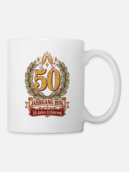 Jahrgang 1976 50 Jahre Erfahrung - Tasse - Weiß