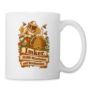 Imker 50000 Mitarbeiter Bienen - Tasse - Weiß - Rechts