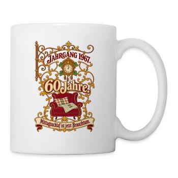 Jahrgang 1967 Mittagsschlaf - Tasse - Weiß - Rechts