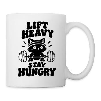 Lift Heavy Cat - Tasse - Weiß - Rechts