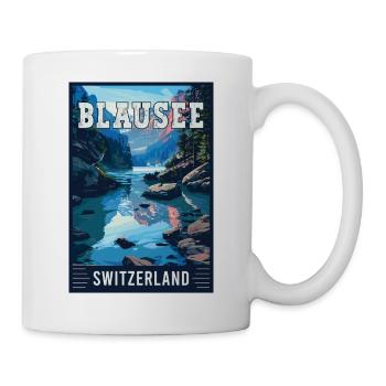 Erleben Sie die Serenity of Blausee in der Schweiz - Tasse - Weiß - Rechts