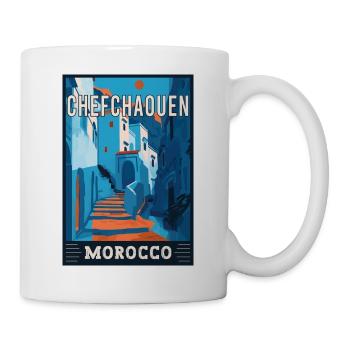 Entdecken Sie Blue Pearl von Chefchaouen in Marokko - Tasse - Weiß - Rechts