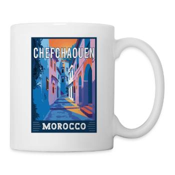 Entdecken Sie Blue Pearl von Chefchaouen in Marokko - Tasse - Weiß - Rechts