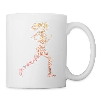 Geschenkidee für eine Laufsportlerin mit Laufsport - Tasse - Weiß - Rechts