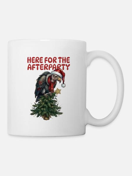 Afterparty Geier am Weihnachtsbaum - Tasse - Weiß