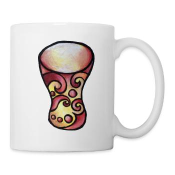 Sun Swirl Kelch Abstrakter Becher - Tasse - Weiß - Rechts