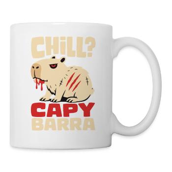 Horror-Capybara – Chill mit Gruselfaktor - Tasse - Weiß - Rechts