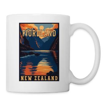 Erleben Sie Majestic Fiordland in Neuseeland - Tasse - Weiß - Rechts