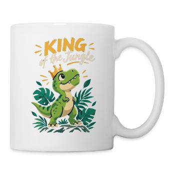 Kleiner T-Rex – King of the Jungle Dinosaurier - Tasse - Weiß - Rechts
