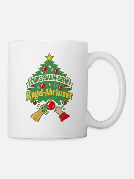 Christbaum-Crew Kugel-Abräumer - Tasse - Weiß