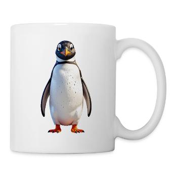 Pinguin - Tasse - Weiß - Rechts