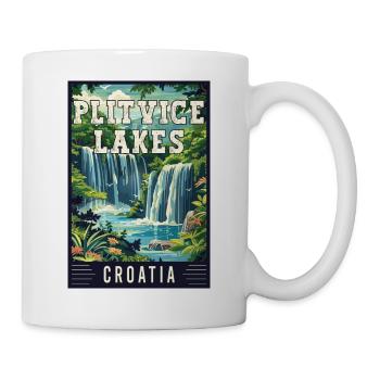 Entdecken Sie die Magie der Plitvicer Seen in Kroatien - Tasse - Weiß - Rechts