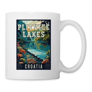 Erleben Sie die Magie der Plitvicer Seen in Kroatien - Tasse - Weiß - Rechts